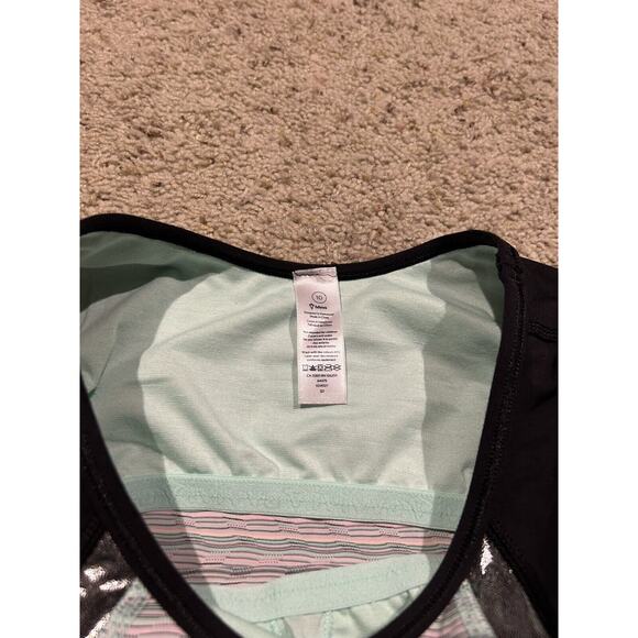 IVIVVA by Lululemon size 10 Girls LEOTARD Pink & Mint Green w/SILVER SHIMMER J23 - Picture 8 of 9